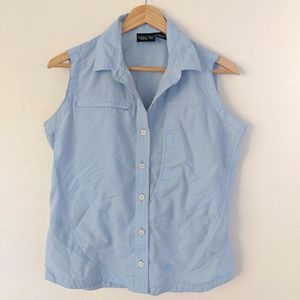 Mountain hardware button up sleeveless shirt